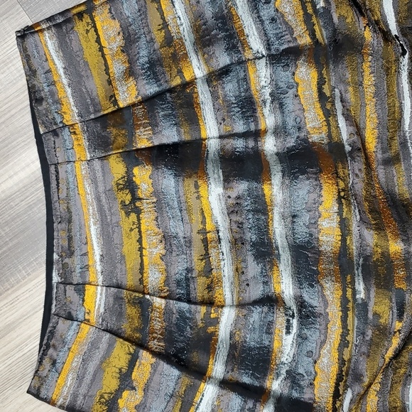Lafayette 148 New York Gold and Gray Mini Skirt - Picture 2 of 12